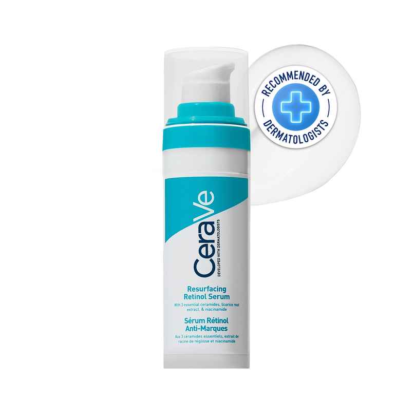 CeraVe Resurfacing Retinol Serum, Reduces Acne Marks With Licorice Root Extract & Niacinamide