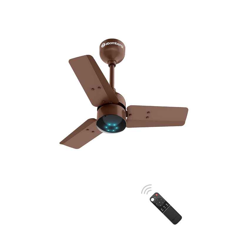 Atomberg Renesa BLDC Ceiling Fan,600mm,Remote Control,BEE 5 Star Rated,LED Indicators,Matte Brown