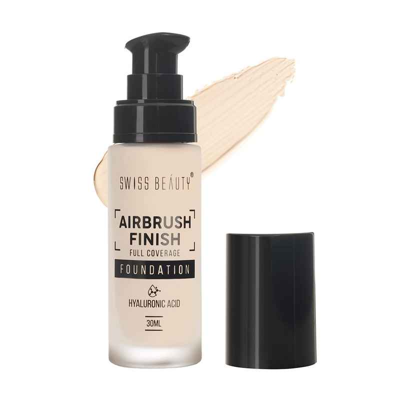 Swiss Beauty Airbrush Finish Full Coverage Foundation - Shell White Swiss Beauty Airbrush Finish Full Coverage Foundation - Shell White