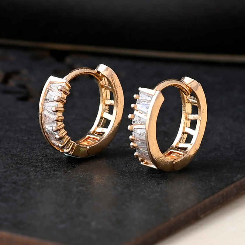 Voylla Sparkling Elegance Cz Half Hoop Earrings Voylla Sparkling Elegance Cz Half Hoop Earrings