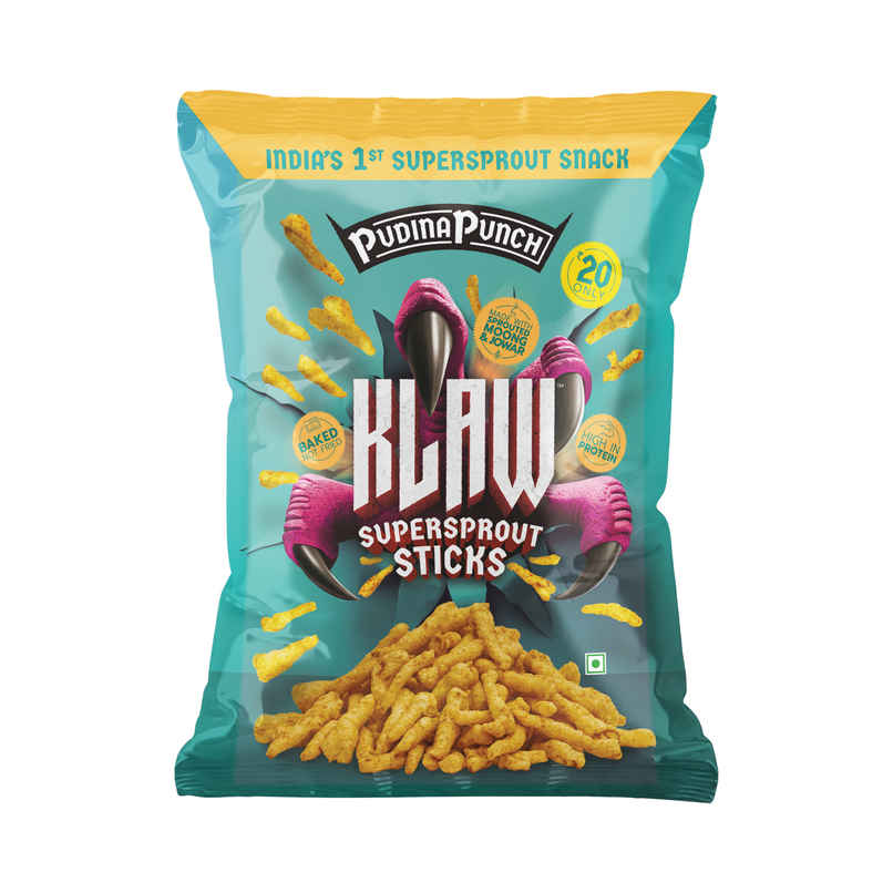 Klaw Pudina Punch | Sprouted Moong & Jowar Sticks | Baked | No Palm Oil | High Protein
