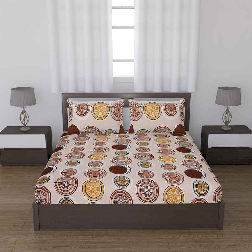 Status Micro King Size Double Abstract Bedsheet | Assorted | 87 x 94 in