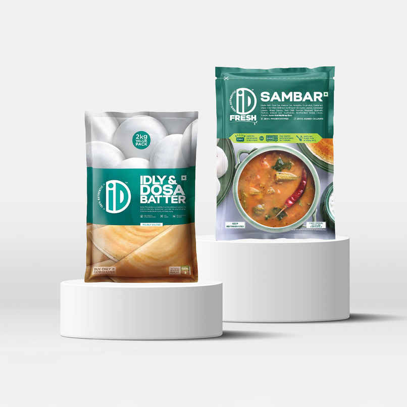 Id Fresh Idli & Dosa Batter (2kg) & Id Fresh Liquid Sambar (Heat & Eat) (350g) Combo