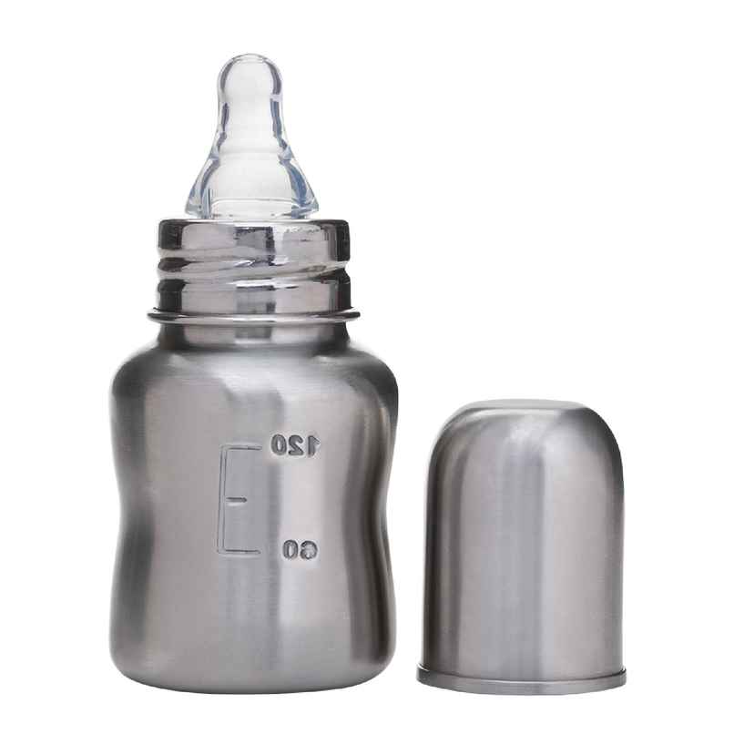 Vega Baby & Mom Steel Feeding Bottle | 120 ml | Regular Neck |B pa Free | Vbfb4-05