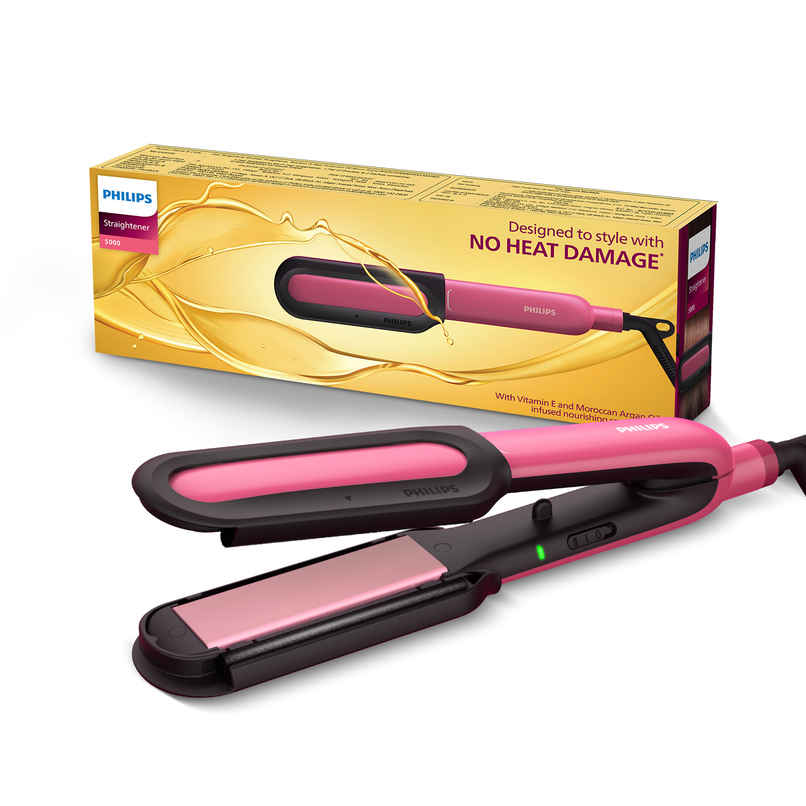 Philips NourishCare Hair Straightener|No Heat Damage & Silkprotect Care. Moisture Lock|BHS522/00