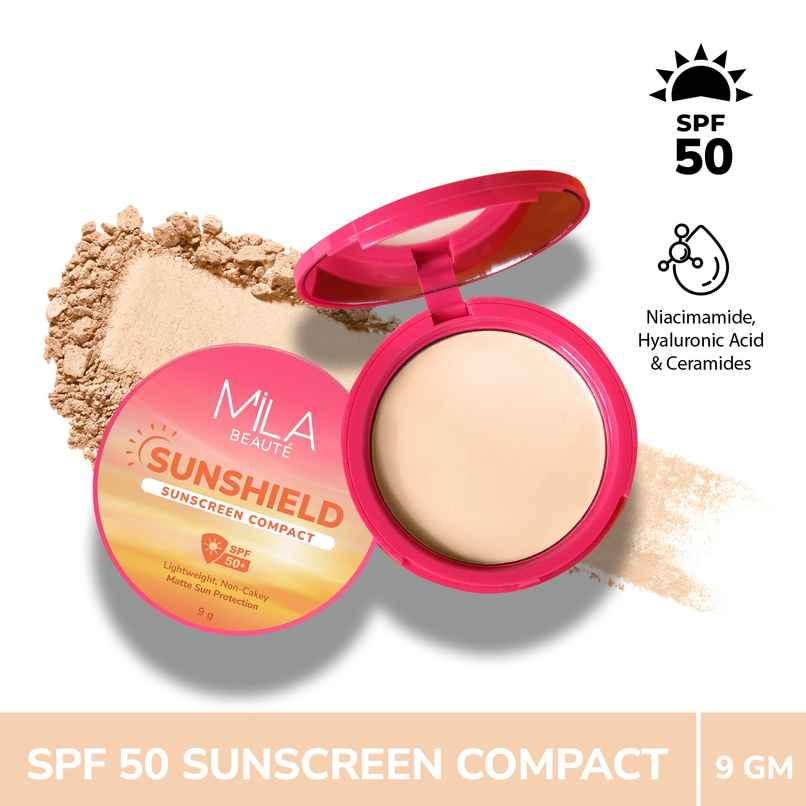 Mila Beaute Women's Sun Shield Sunscreen | SPF 50 PA+++ | Suitable for all Skin Types - Beige Mila Beaute Women's Sun Shield Sunscreen | SPF 50 PA+++ | Suitable for all Skin Types - Beige
