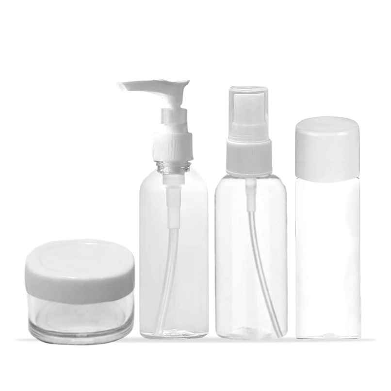4-Pcs Travel Bottles Kit, Portable Refillable Toiletry Containers Set