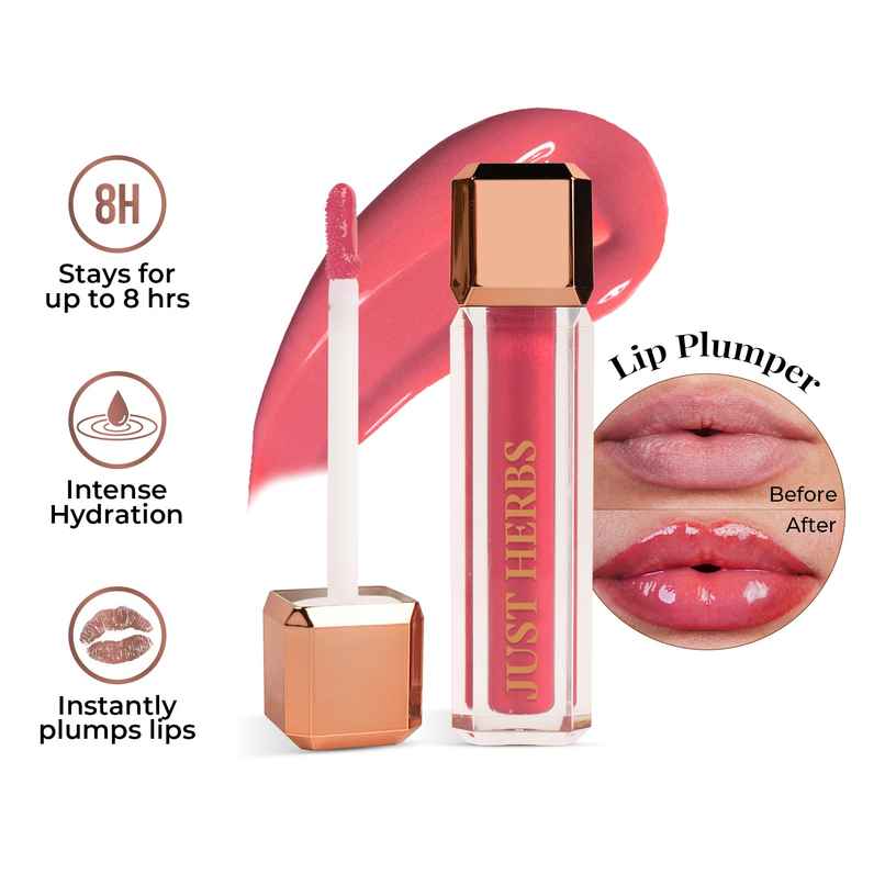 Just Herbs Honey Bunny Non Stick Lip Plumping Gloss With Vit C And Peppermint Oil For Women