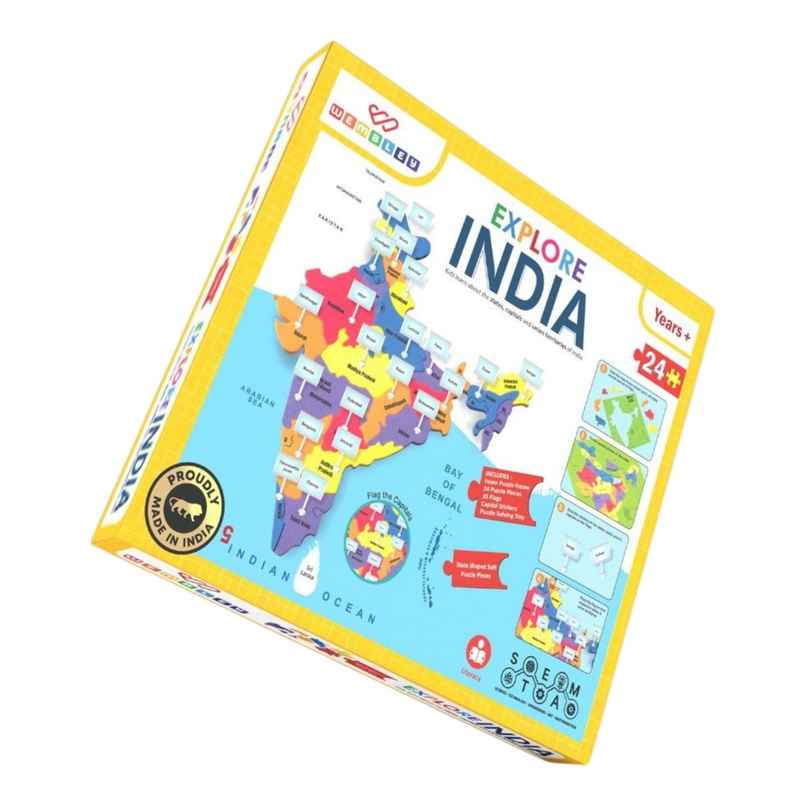 Wembley Explore India Map Puzzle For Kids | Map Of India Mapology With State 5+ Years Old Kids Wembley Explore India Map Puzzle For Kids | Map Of India Mapology With State 5+ Years Old Kids