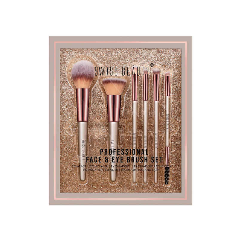Swiss Beauty Professional Face & Eye Brush Set SB-F01