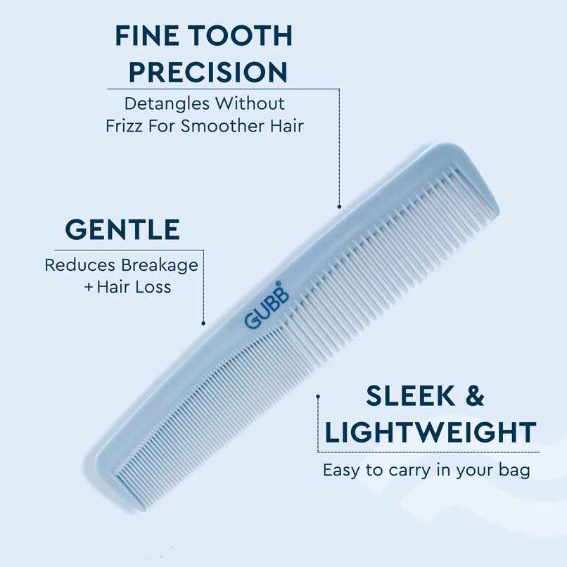 GUBB Grooming Combo Of Round Hair Brush + Hair Comb | Santorini Hues