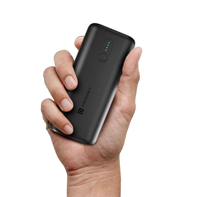 Portronics Power Pod 10K, 10000 mAh 22.5W Max Output Power Bank - Black