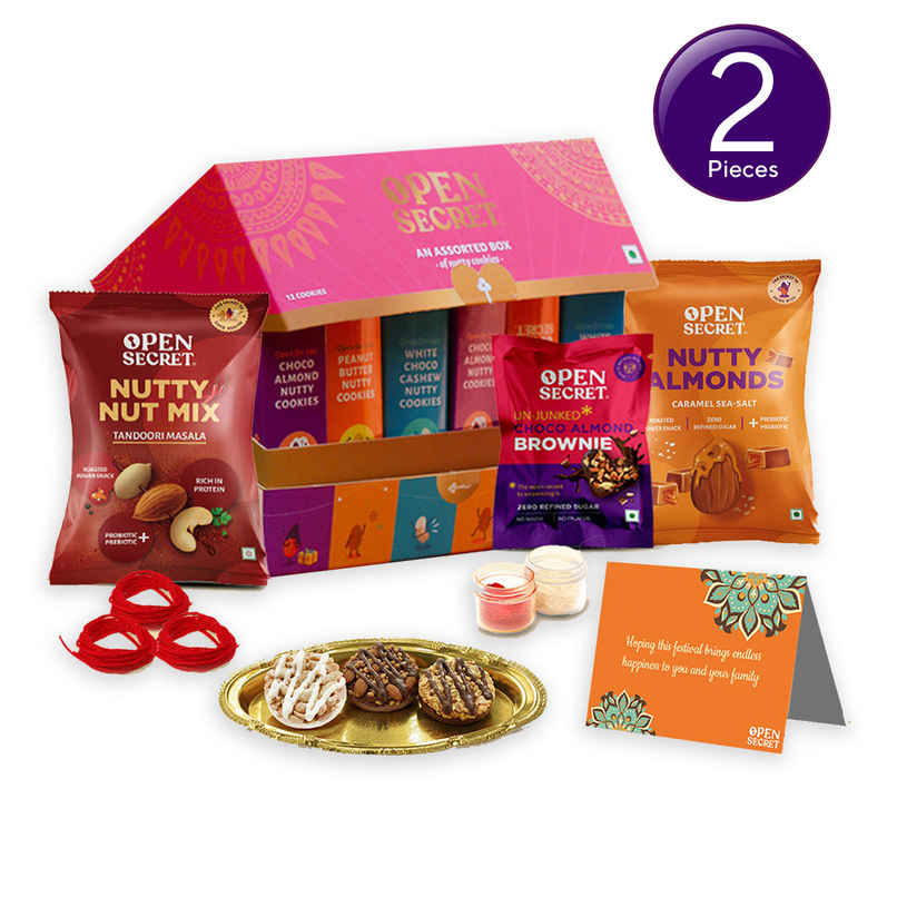 Open Secret Festive Chocolate, Brownie and Flavoured Dry Fruits Gift Hamper Combo