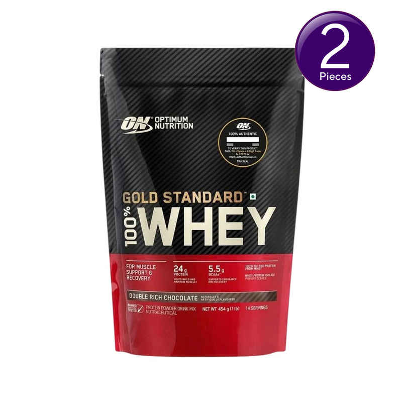 Optimum Nutrition (ON) 100% Whey Gold Standard Powder Double Rich Chocolate1 lb Combo Optimum Nutrition (ON) 100% Whey Gold Standard Powder Double Rich Chocolate1 lb Combo