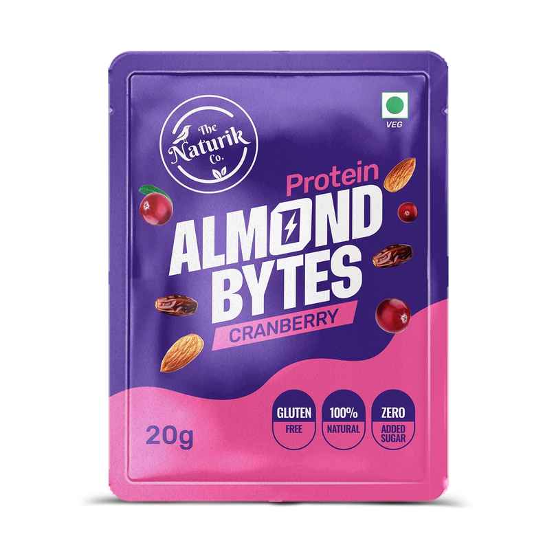 The Naturik Co Protein Almond Bytes - Cranberry | Pack of 2