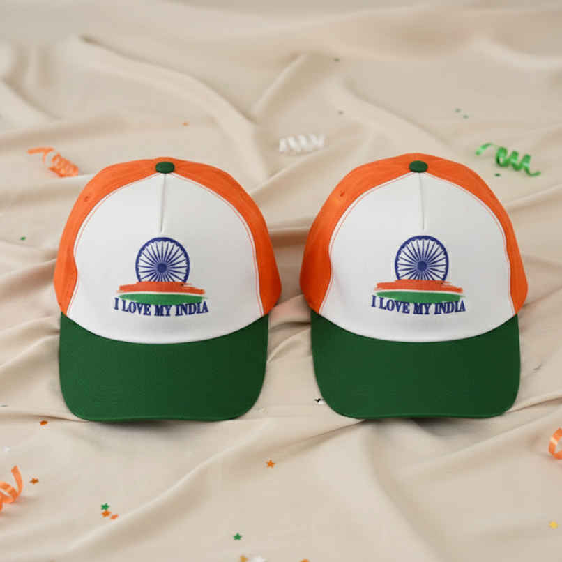 Tricolor Patriotic Cap Set | Pack of 2 | Picfest