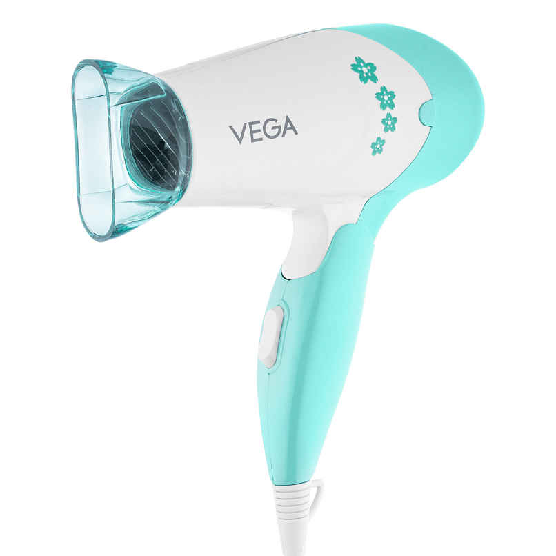 Vega Insta Glam Foldable 1000 Watts Hair Dryer with 2 Heat/Speed Settings, VHDH-20N, (Made in India) Vega Insta Glam Foldable 1000 Watts Hair Dryer with 2 Heat/Speed Settings, VHDH-20N, (Made in India)