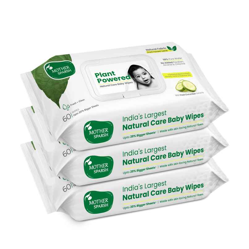 Mother Sparsh Plant Powered Baby Wipes | Cucumber