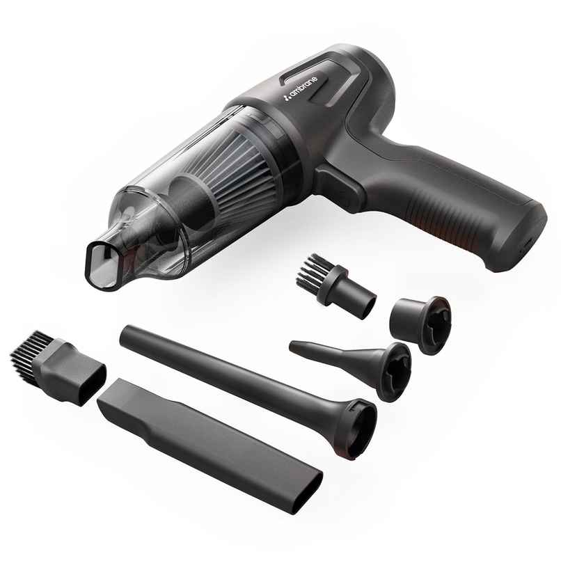 Ambrane 12kPA Powerful Suction 80W Wireless Air Blower 2-in-1 Wireless Vacuum Cleaner Car,Home use