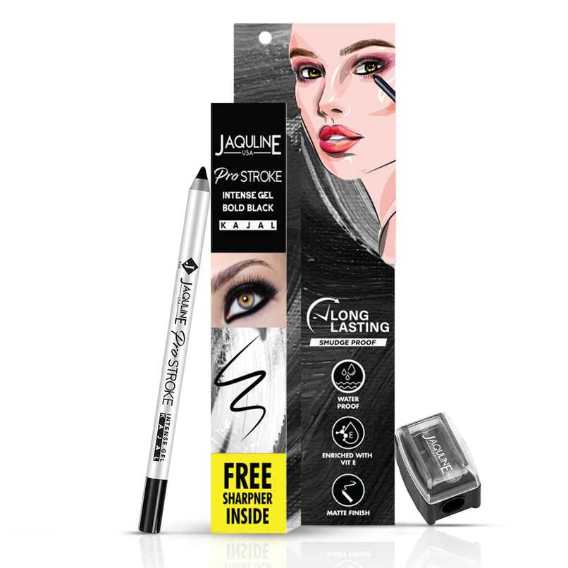 Jaquline USA Pro Stroke Intense Gel Kajal | Waterproof | Matte Finish | Matte Black Jaquline USA Pro Stroke Intense Gel Kajal | Waterproof | Matte Finish | Matte Black