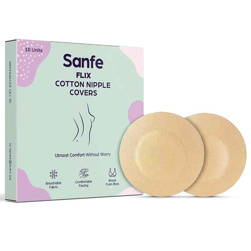 Sanfe Flix Cotton Nipple Covers 10 Breathable Nipple Pasties No Show Bra For Women Disposable White Sanfe Flix Cotton Nipple Covers 10 Breathable Nipple Pasties No Show Bra For Women Disposable White