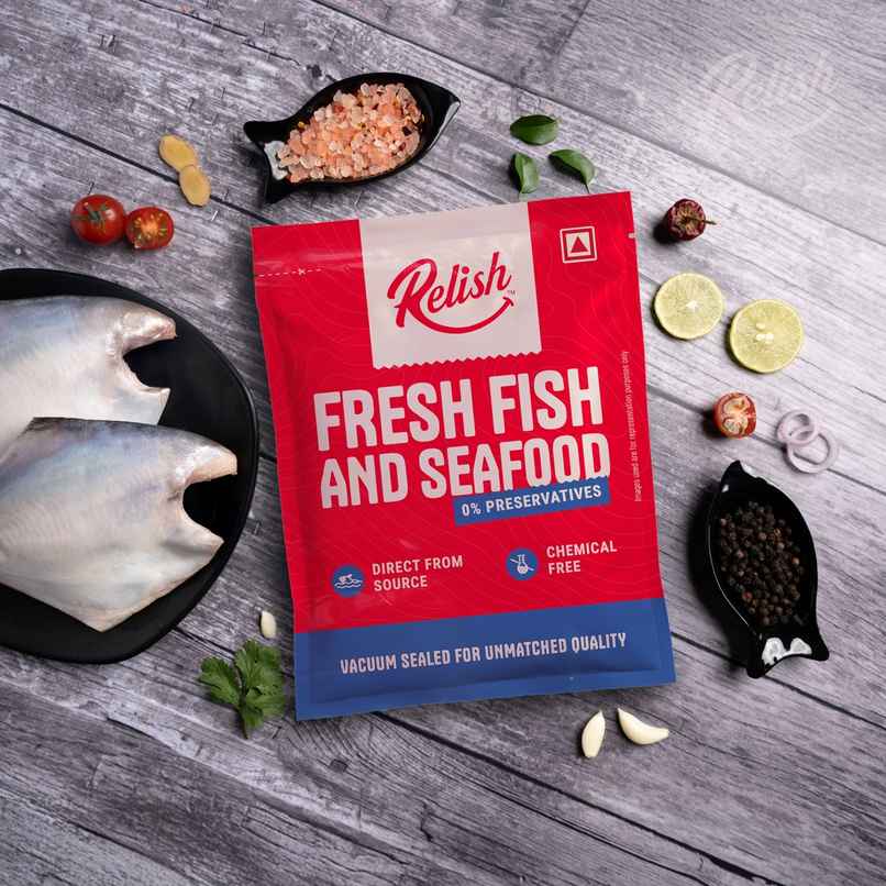 Relish White Pomfret Whole And Cleaned