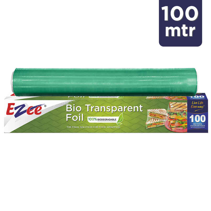 Ezee 100 m Cling Film Wrap - 12 Inches | BPA Free | Multipurpose | Non-Stick Microwave Safe Ezee 100 m Cling Film Wrap - 12 Inches | BPA Free | Multipurpose | Non-Stick Microwave Safe