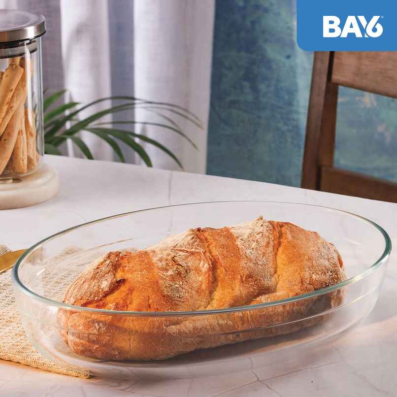 BAY6 Premium Imported Borosilicate Baking Dish Oval - 1.6 L