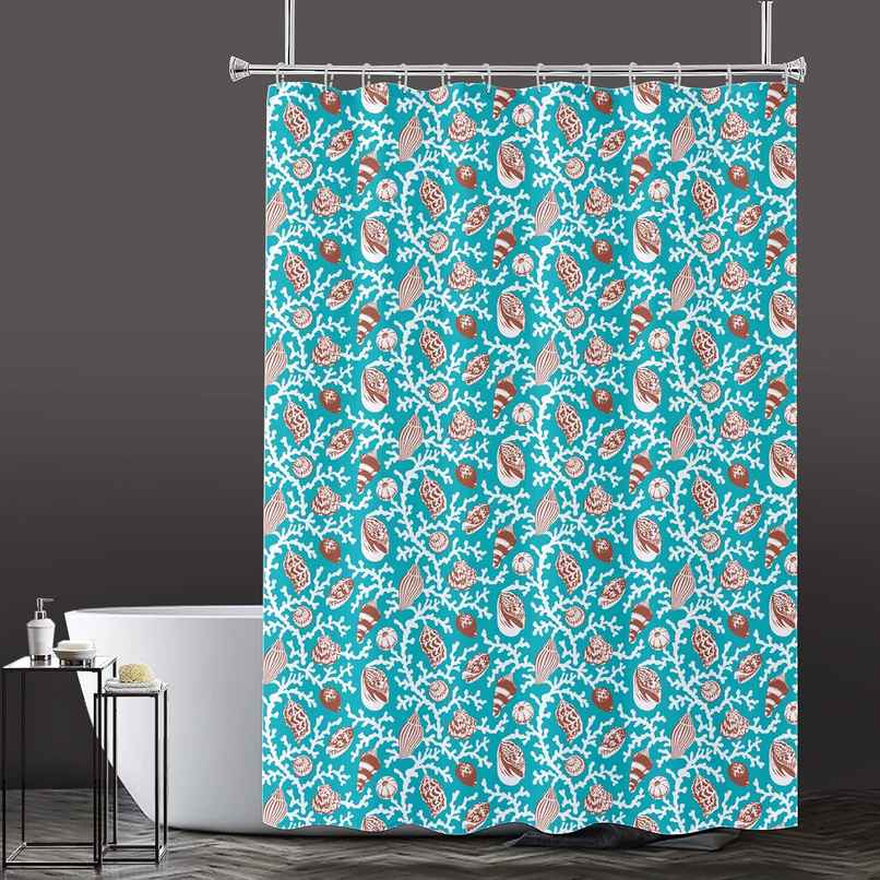 Lushomes Shower Curtain - Blue | Printed Dessert | Non-PVC | Water-Repellent | 72 x 80 inch
