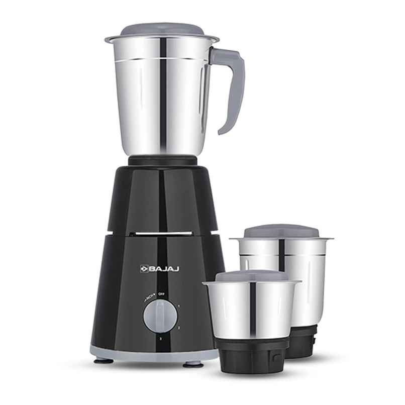 Bajaj GX-1 Mixer Grinder 500W | Superior Mixie For Kitchen |3 Stainless Steel Mixer Jars, 2-In-1 For Dry Grinding |Blade Function With Titan Motor, Black Bajaj GX-1 Mixer Grinder 500W | Superior Mixie For Kitchen |3 Stainless Steel Mixer Jars, 2-In-1 For Dry Grinding |Blade Function With Titan Motor, Black