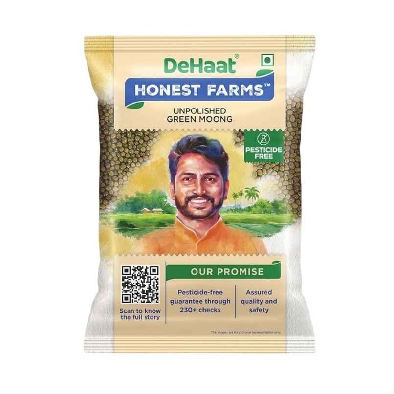 Dehaat Honest Farms Unpolished Green Moong Dal Whole