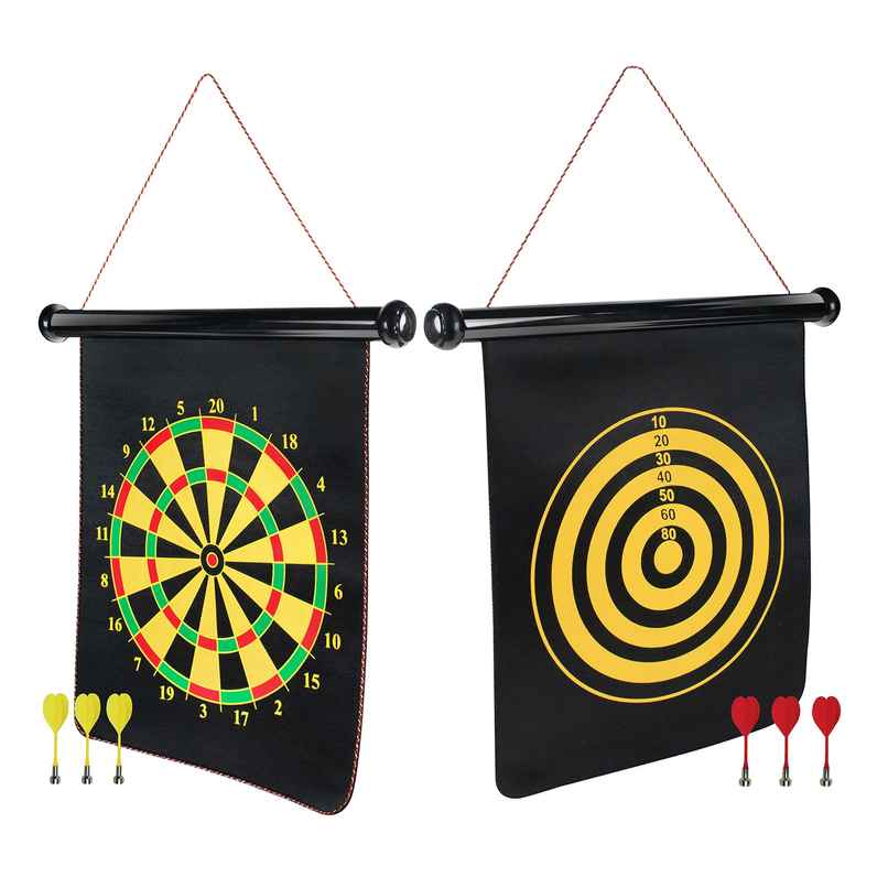 Hamleys Double sided Magnetic Dart Board Game with 6 Magnetic darts Multicolor 3Y+