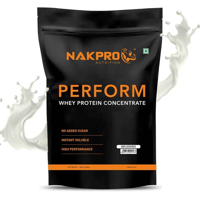 Nakpro Perform Whey Protein Concentrate Unflavoured 26G Protein 5.7G Bcaa