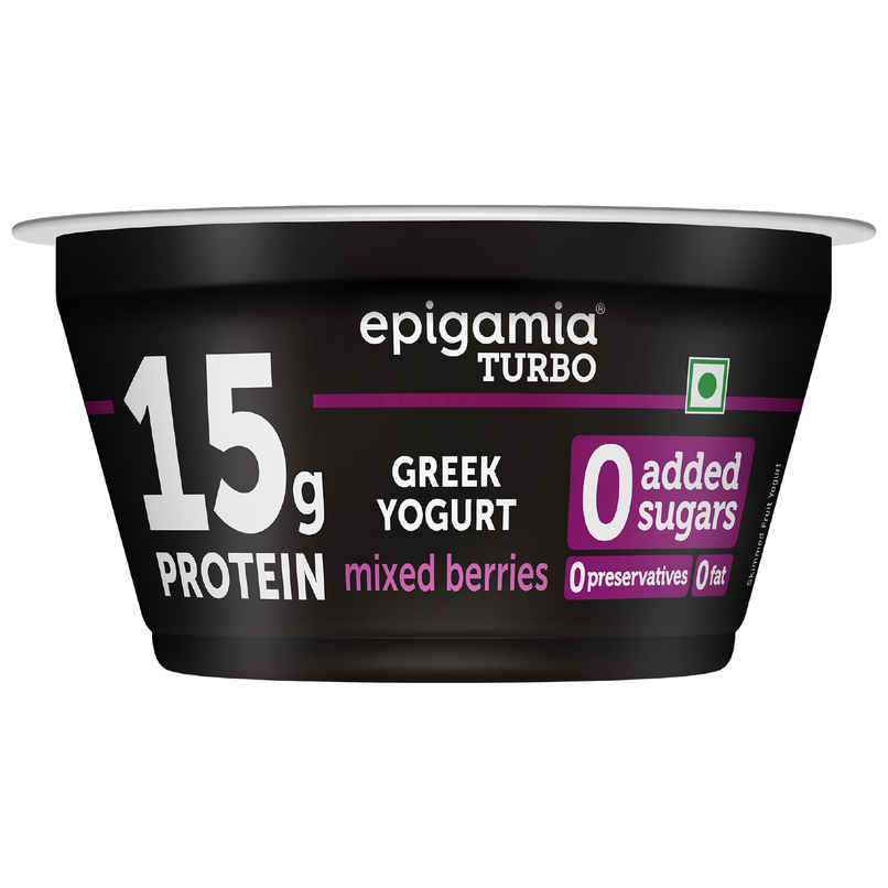 epigamia 15 g Protein Turbo Yogurt, Mixed Berries