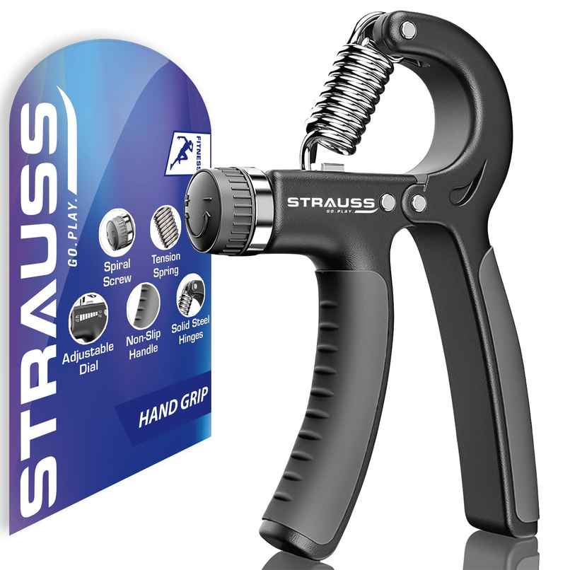 Strauss Adjustable Hand Grip Strengthener, (Black) Strauss Adjustable Hand Grip Strengthener, (Black)