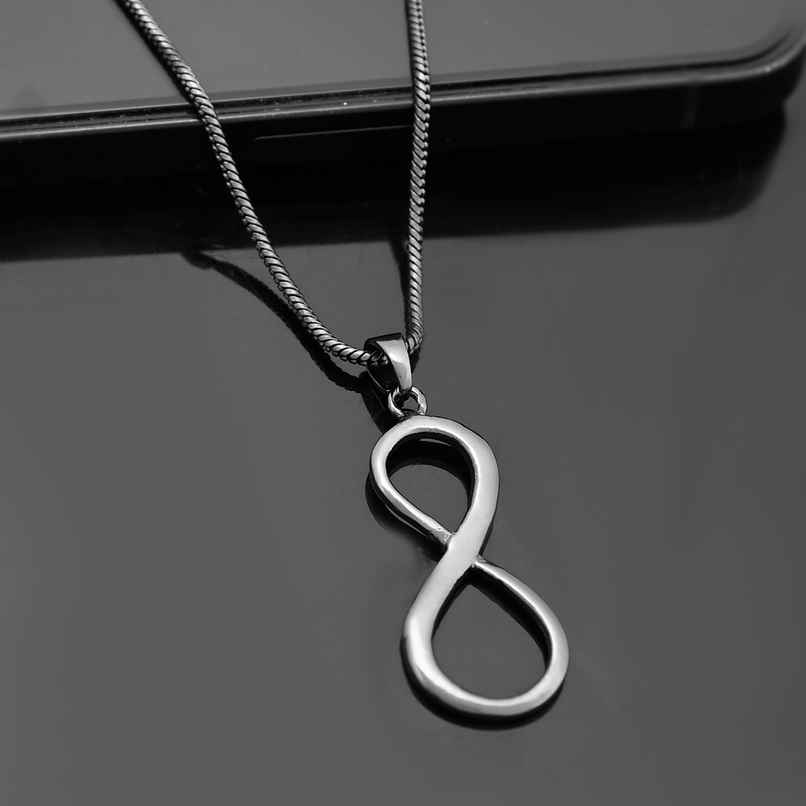 Voylla Eclipse Statement Infinity Black Mens Pendant