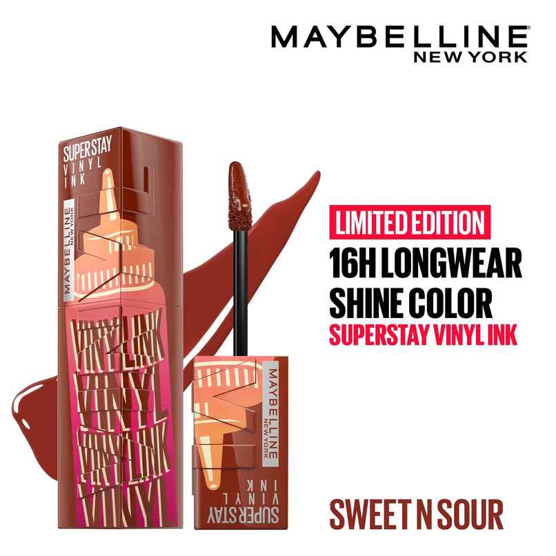 Maybelline New York Superstay Vinyl Ink - Longwear Shine Lip Color | Sweet n Sour Maybelline New York Superstay Vinyl Ink - Longwear Shine Lip Color | Sweet n Sour