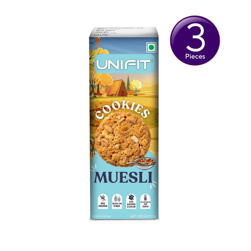 Unifit Muesli Cookies | Crunchy and Wholesome | High Protein and Fiber Combo Unifit Muesli Cookies | Crunchy and Wholesome | High Protein and Fiber Combo