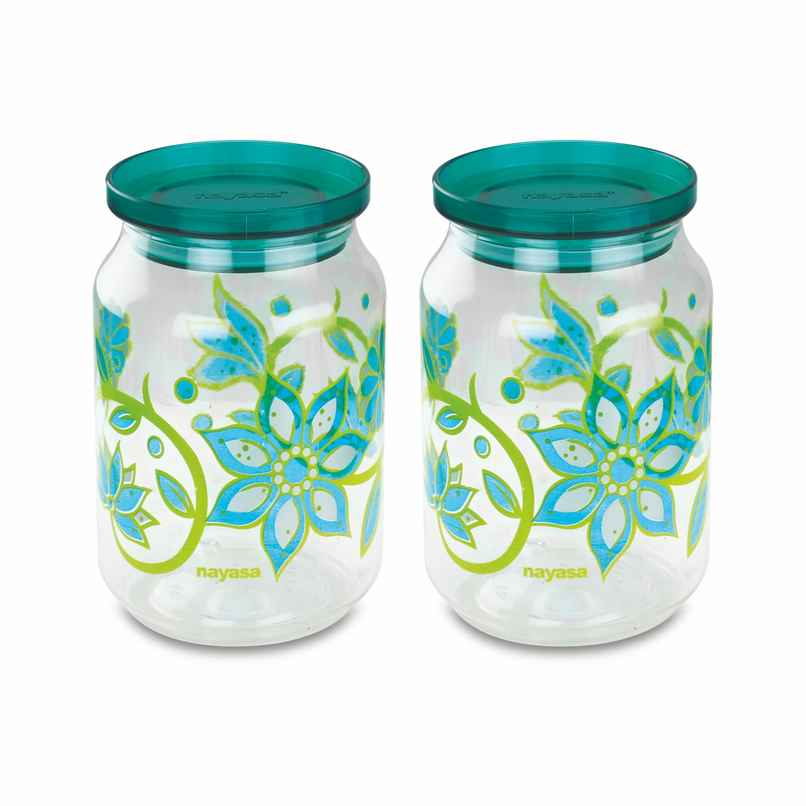 Nayasa Hermit BPA Free Food Grade Airtight Kitchen Storage Stackable Containers | Green - 1 L Nayasa Hermit BPA Free Food Grade Airtight Kitchen Storage Stackable Containers | Green - 1 L