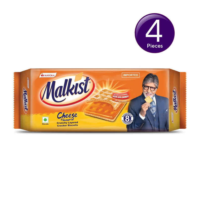 Malkist Cheese Flavoured Crunchy Crackers | Trans Fat-free Combo 