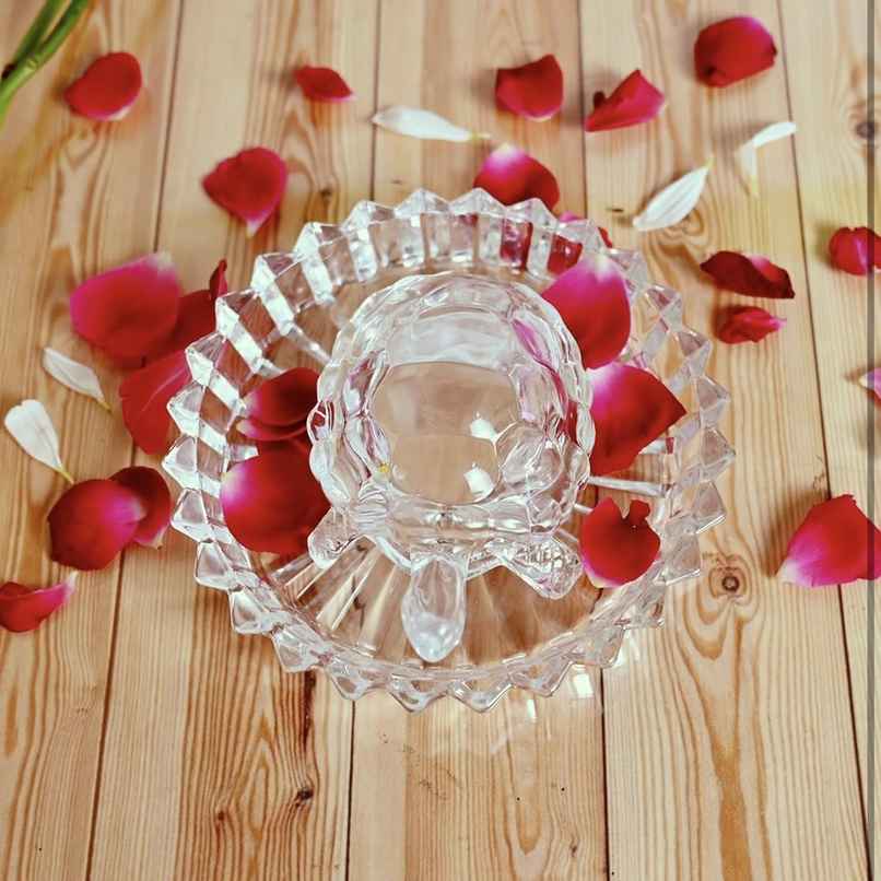 Perpetual Glass Turtle Plate | Feng Shui Tortoise | Good Luck Turtle Vastu Gift | Home Decoration