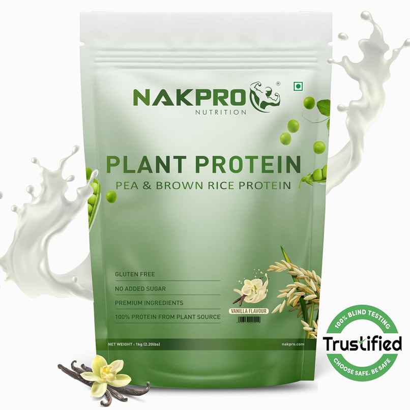Nakpro Vegan Plant Protein Powder (Pea Protein & Brown Rice Protein) Vanilla - Nakpro Vegan Plant Protein Powder (Pea Protein & Brown Rice Protein) Vanilla -