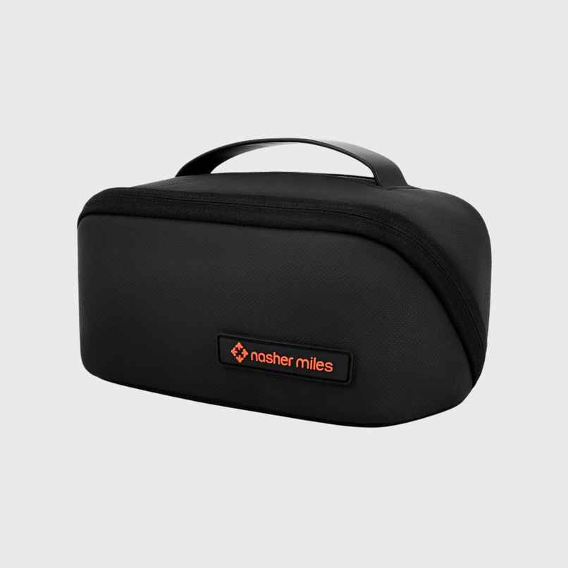 Nasher Miles 180 Toiletry Kit | Travel Cosmetic Bag with Handle & Compartments | Black