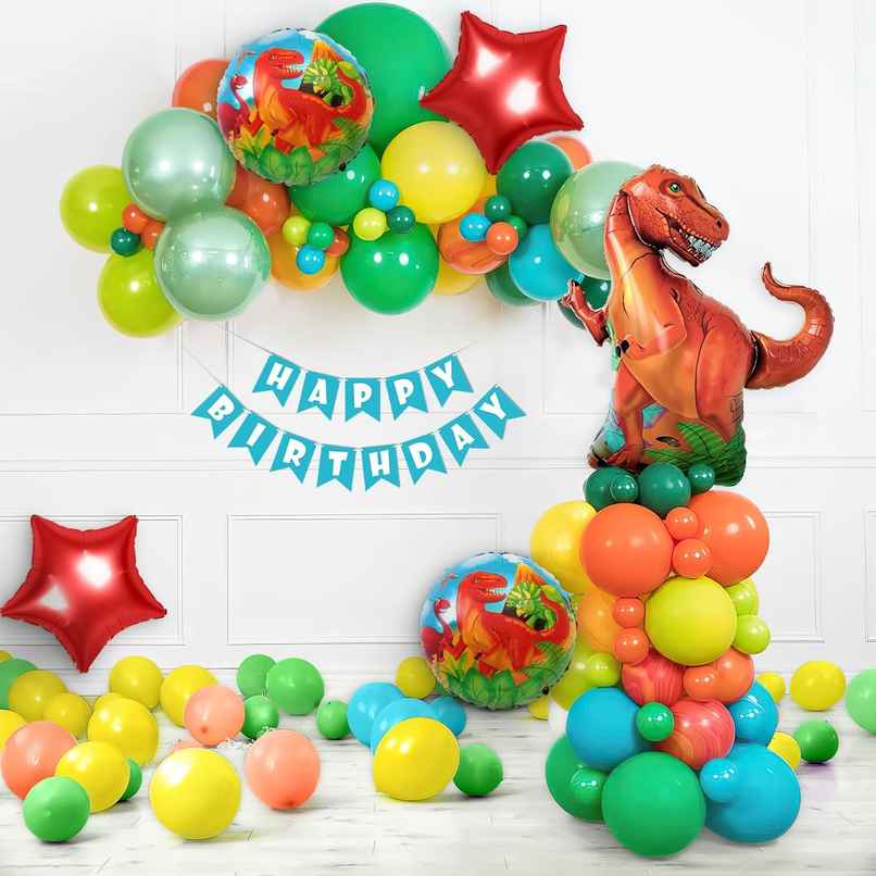 Dinosaur Theme Birthday Decor With Foil Balloon Set | Special You Dinosaur Theme Birthday Decor With Foil Balloon Set | Special You