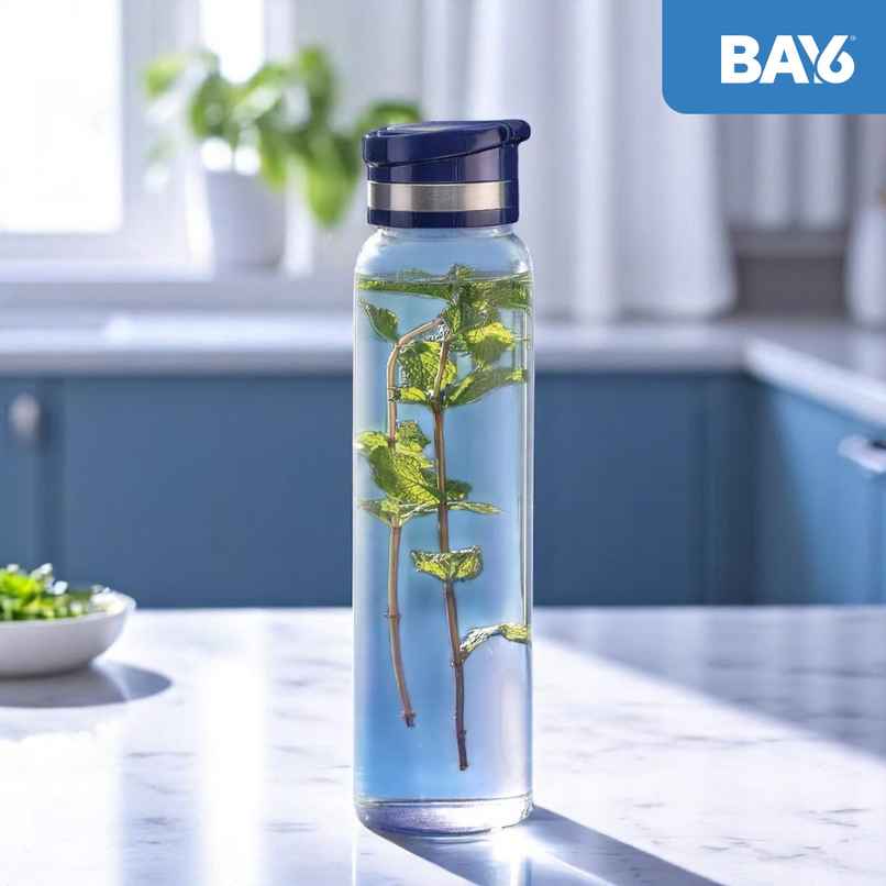 BAY6 Premium Imported Borosilicate Glass Bottle | 600 ml