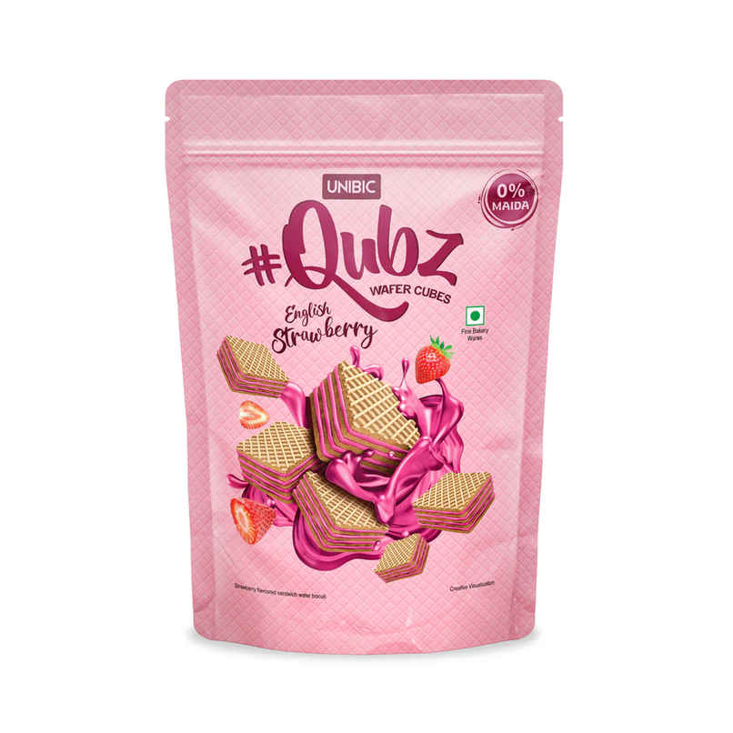 UNIBIC Wafer Strawberry Qubz