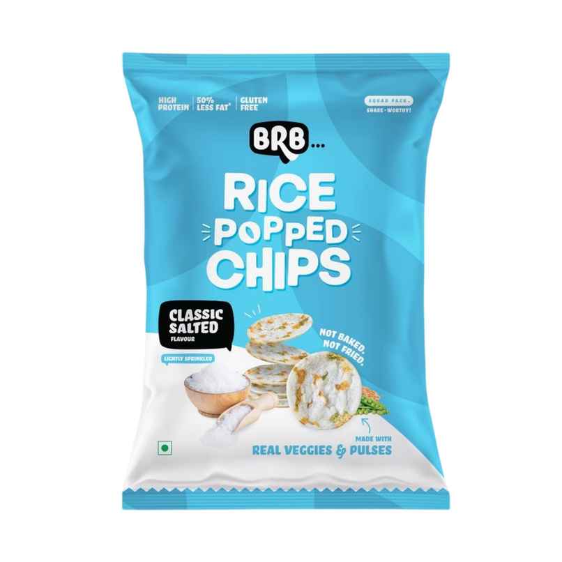 Brb Rice Popped Chips Classic Salted Flavour Brb Rice Popped Chips Classic Salted Flavour