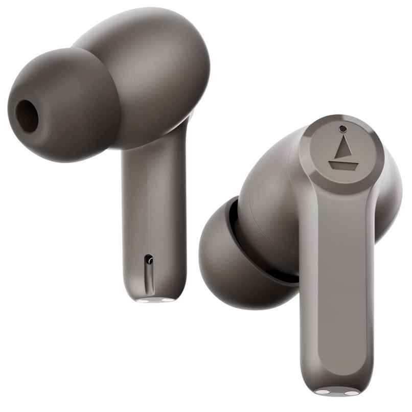 boAt Airdopes 393 ANC TWS Earbuds W/ 32db Hybrid ANC, Quad Mics With Enx Tech(Davy's Grey)