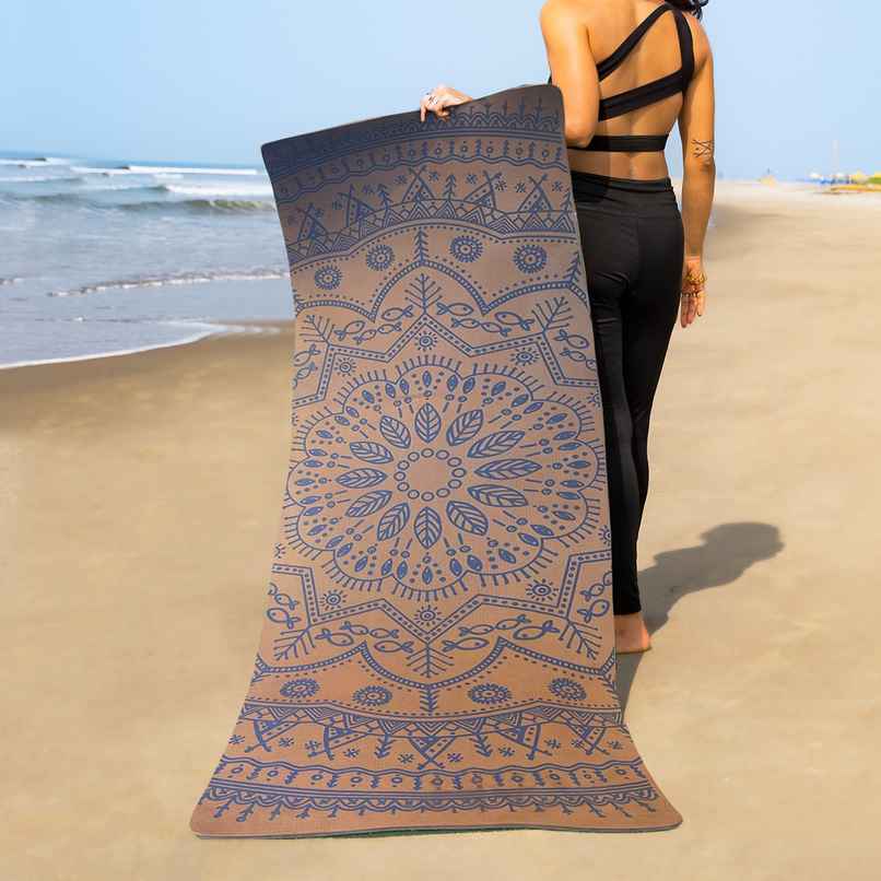 Yogarise 6mm Mandala TPE Yogamat with Bag, Orange