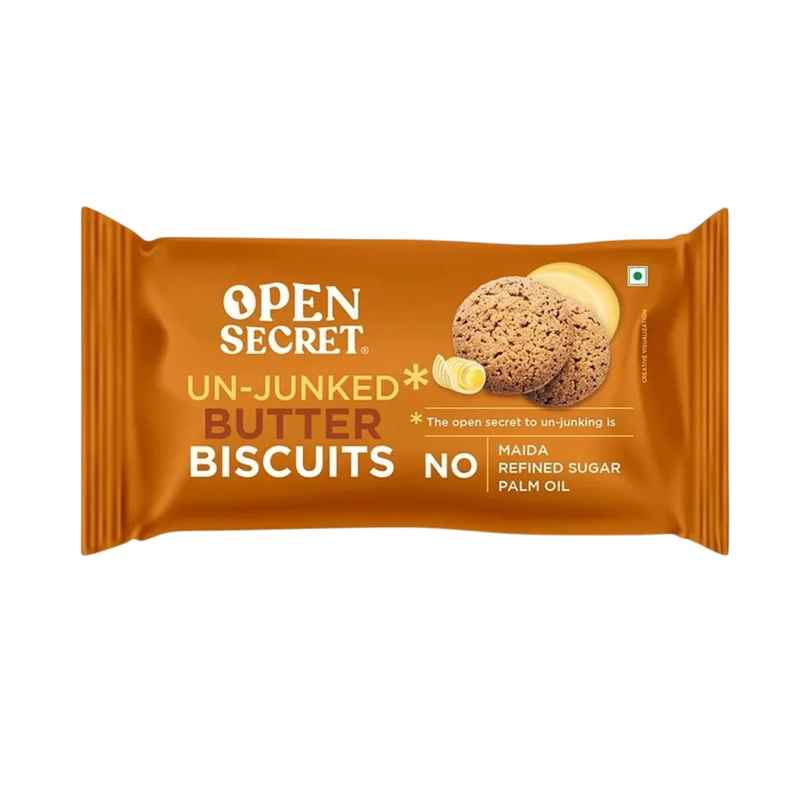Open Secret Zero Maida Butter Millet Biscuit | Healthy Snacks with Zero Refined Sugar & No Palm Oil